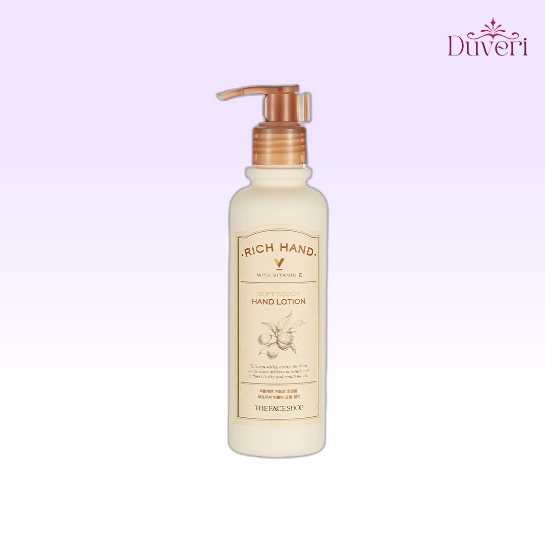 The Face Shop Rich Hand With Vitamin E Soft Touch Hand Lotion 200 ml