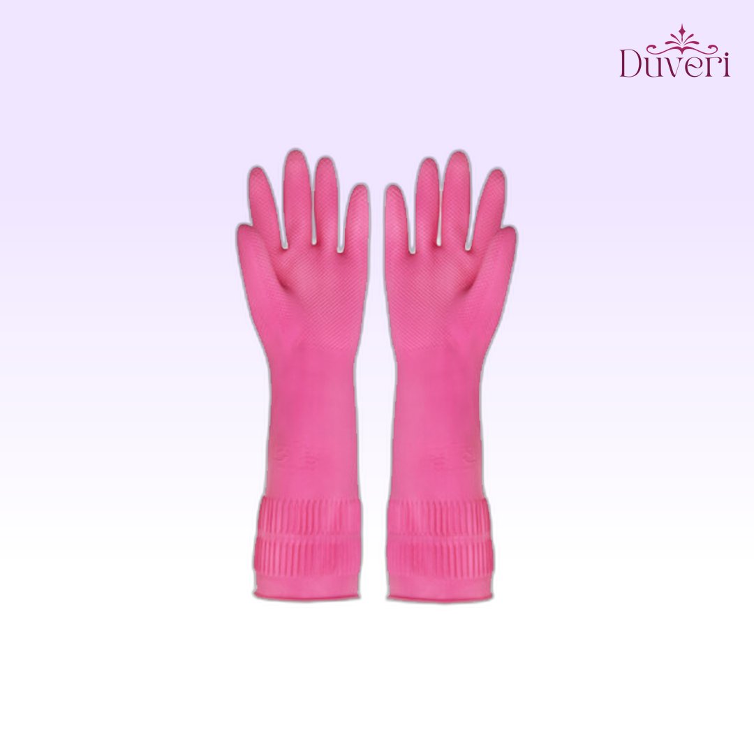 Clean Lab Rubber Gloves -Pink Large