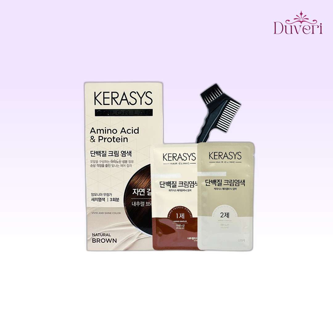 Kerasys Amino Acid & Protein Permanent Hair Color – NATURAL BROWN